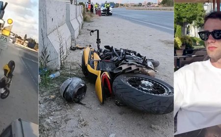 Yeni aldığı motosikletle ilk gezisi sonu oldu