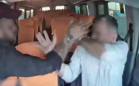 Adıyaman’da yol verme kavgası: Minibüs şoförünü defalarca yumrukladılar
