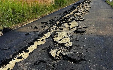 Polonya'da yeni asfaltı traktörle tahrip eden çiftçi tutuklandı