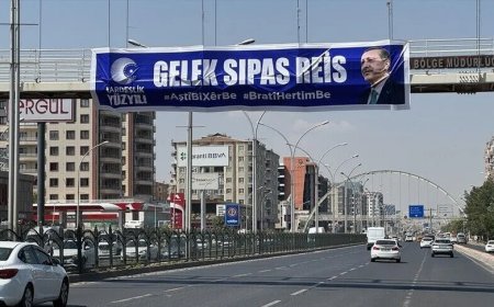 Çerçeve yasa sonrası Diyarbakır'da dikkat çeken pankart: Erdoğan'a Kürtçe teşekkür