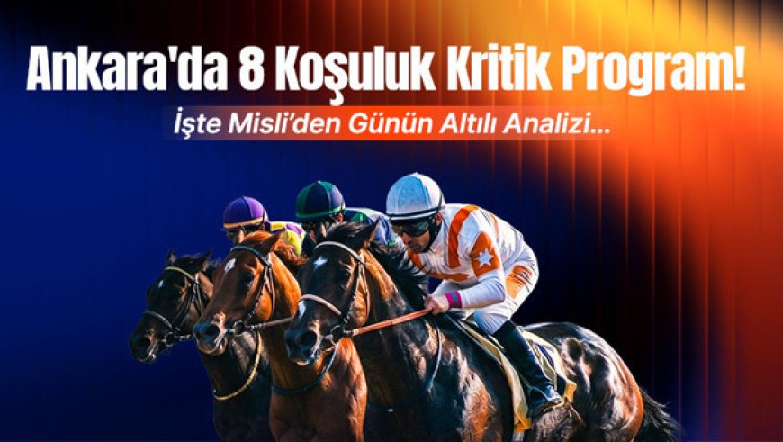 Ankara’da 8 koşuluk kritik program! İşte Misli’den günün altılı analizi…