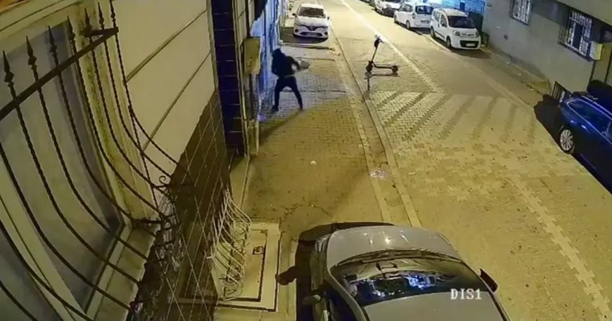 Dehşet anları: Eski sevgili binayı kundaklayıp camları kırdı