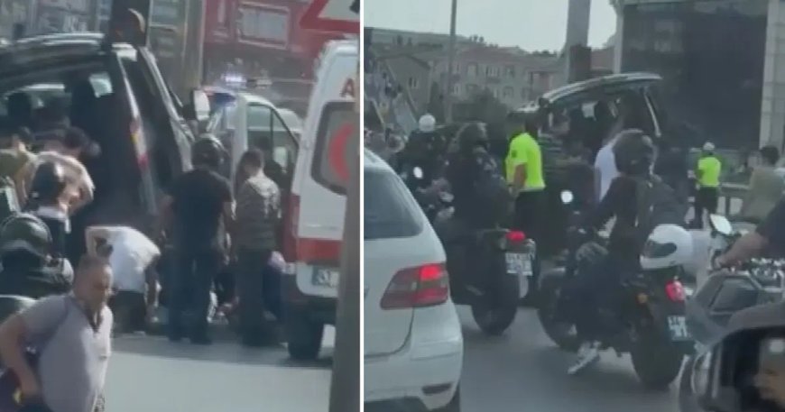 İstanbul'da E-5'te kaza. İki şerit kapandı, trafik duruyor